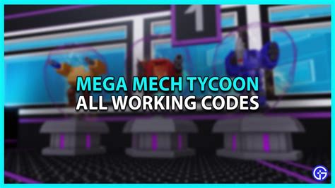mega mech tycoon codes
